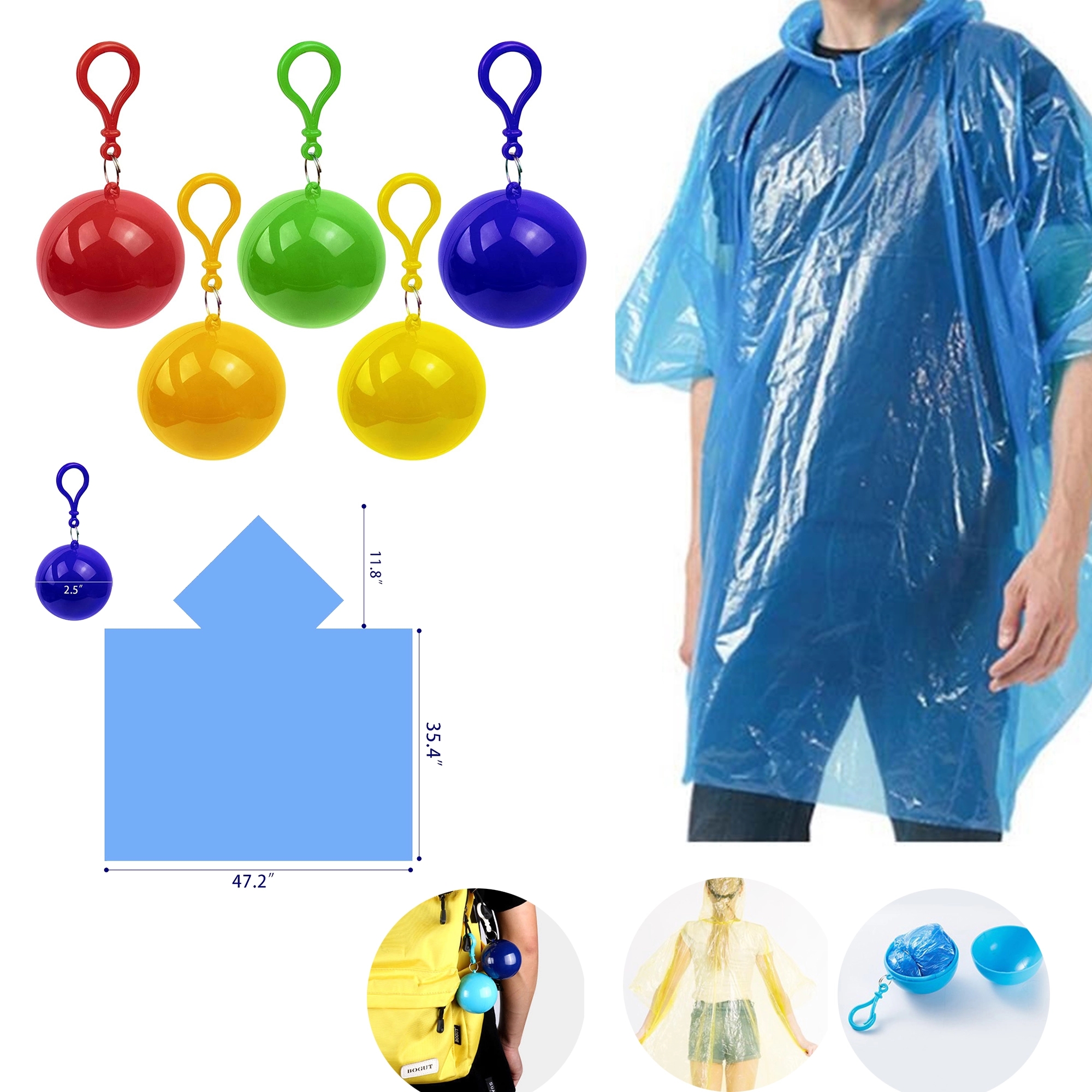 Portable Disposable Emergency Raincoat