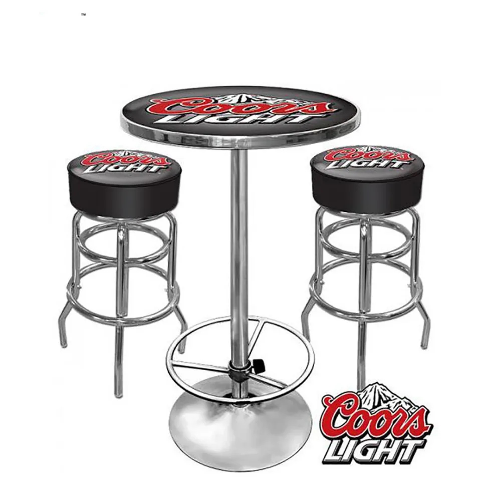 Round Chrome Bar Table 1