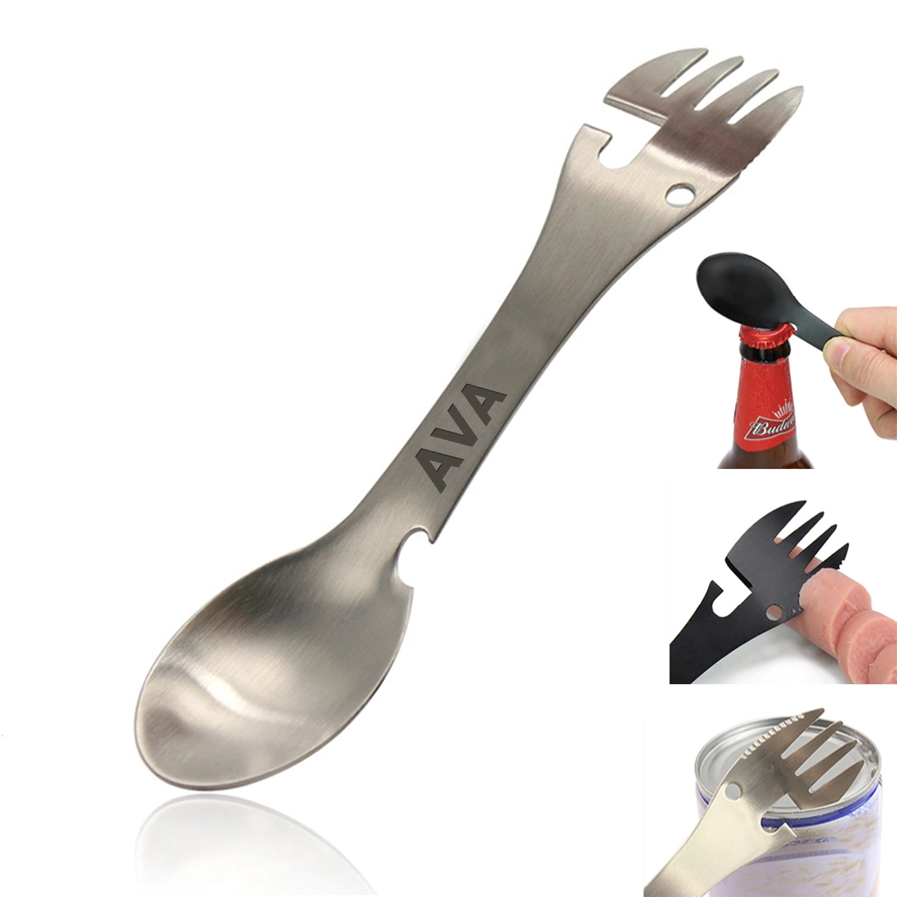 Stainless Steel Multifunctional Outdoor Fork and Spoon 2