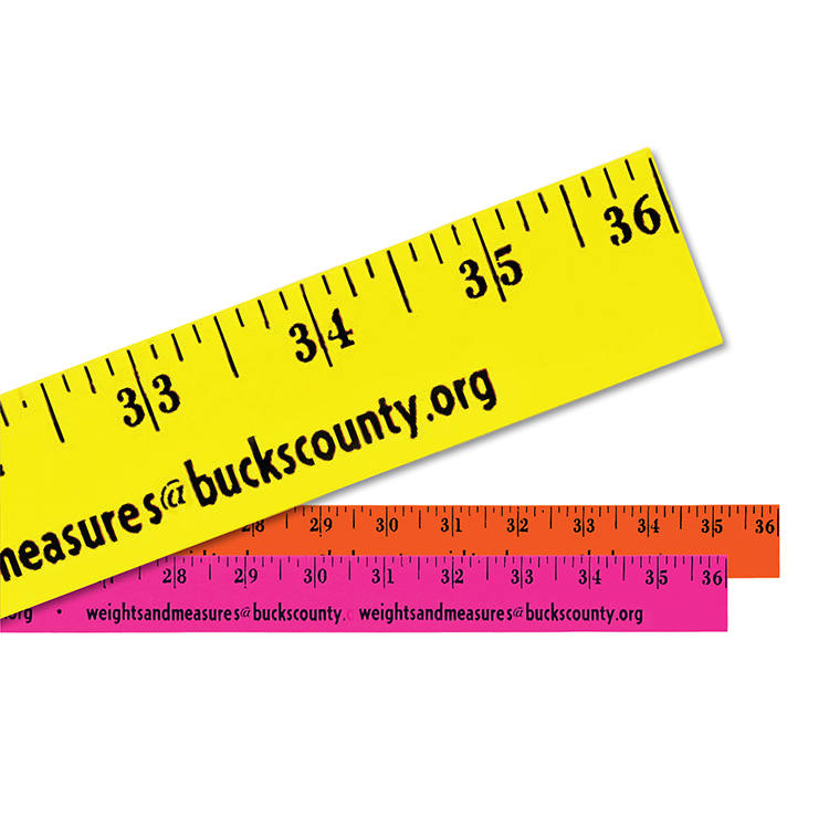 Fluorescent Finish Yardsticks 1