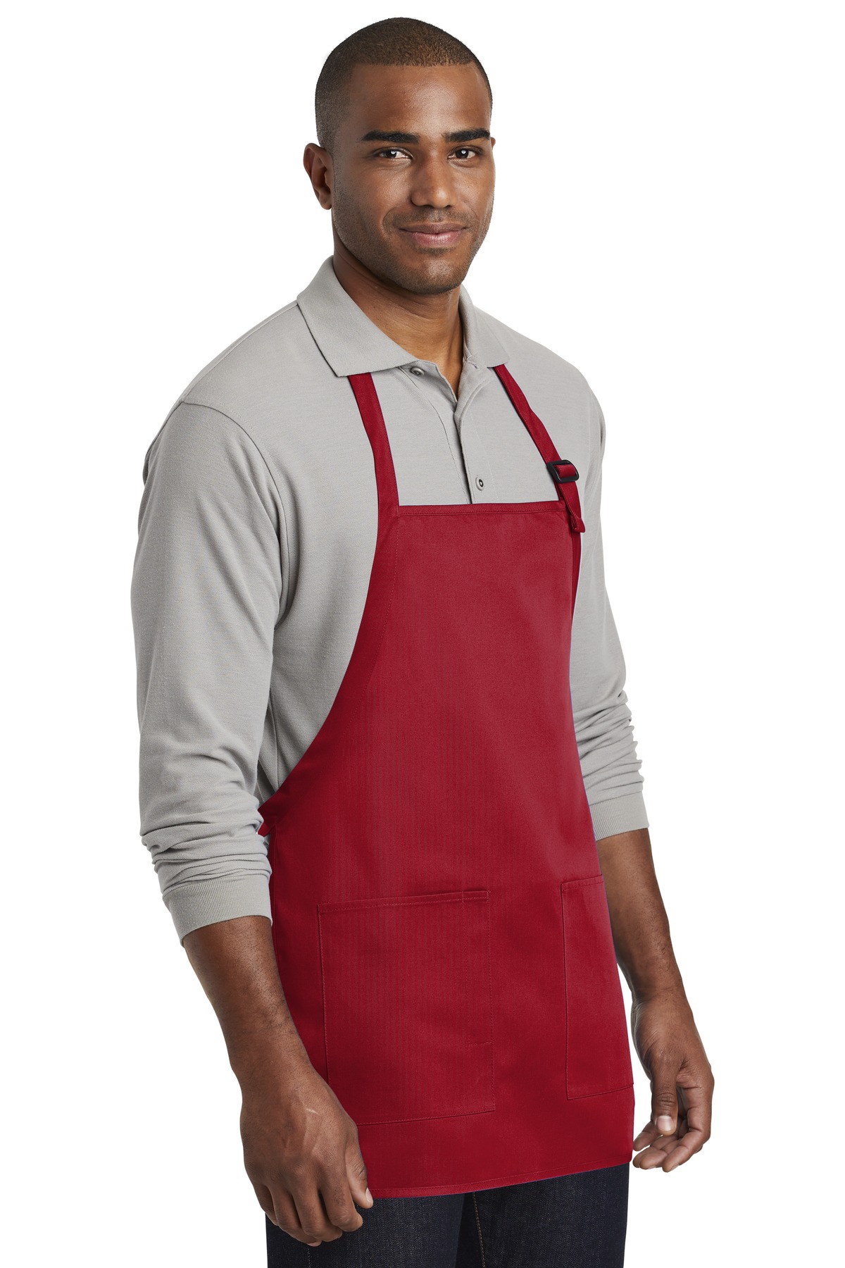Port Authority Medium-Length Two-Pocket Bib Apron. A601 20