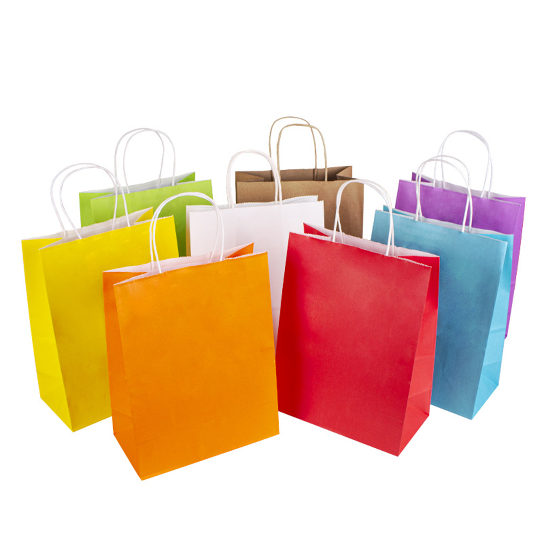 Multicolor Color Shopping Bags with Handle 4