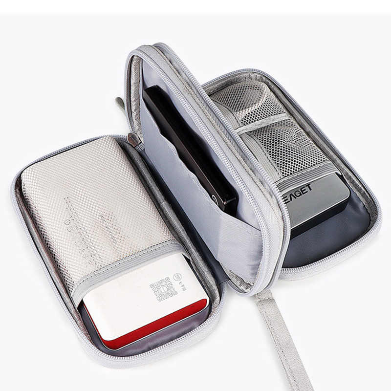 Small Waterproof Double-Layer Travel Cable Organizer Bag Electronic Accessories 3