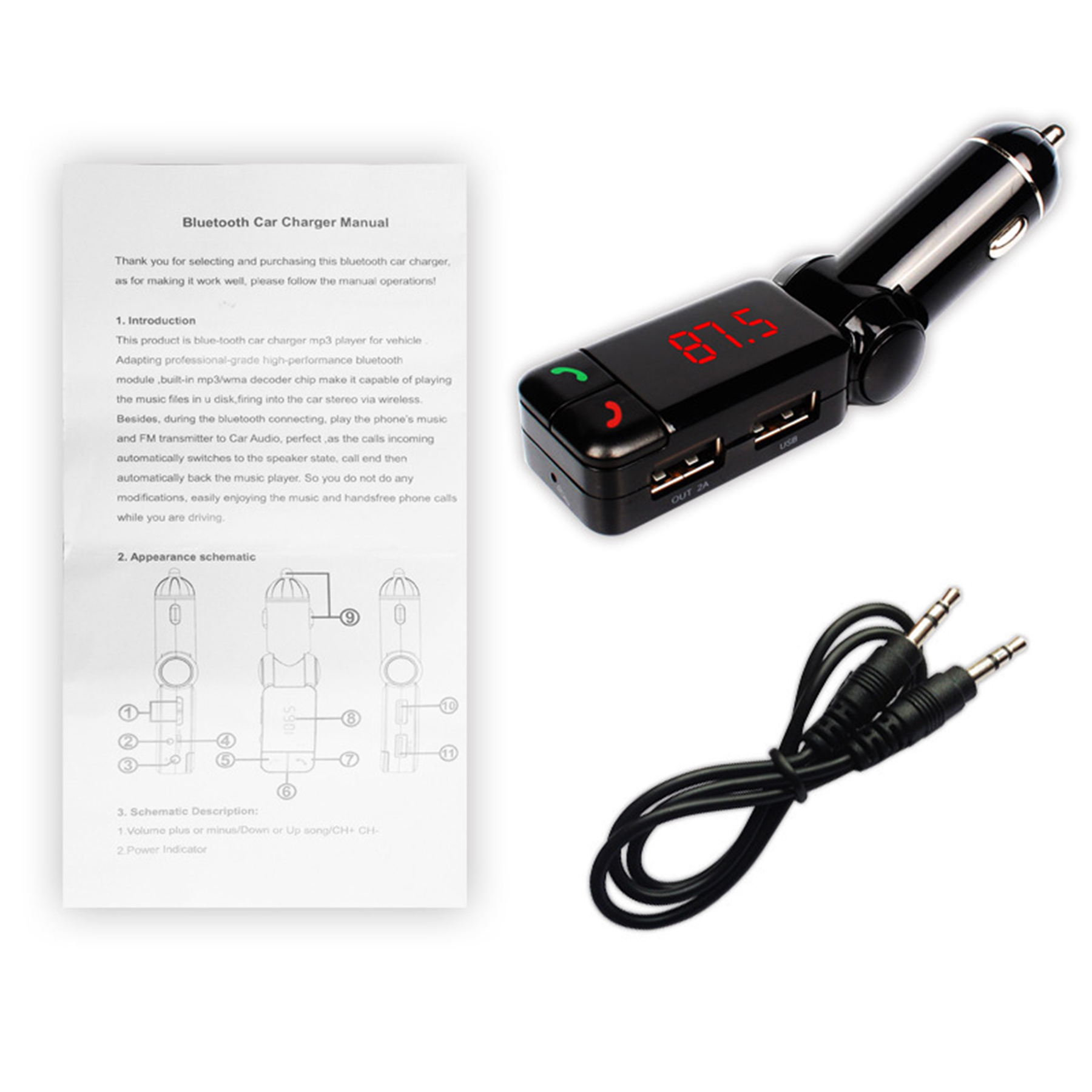 Car Charger Wireless Mp3 Audio Adapter 4