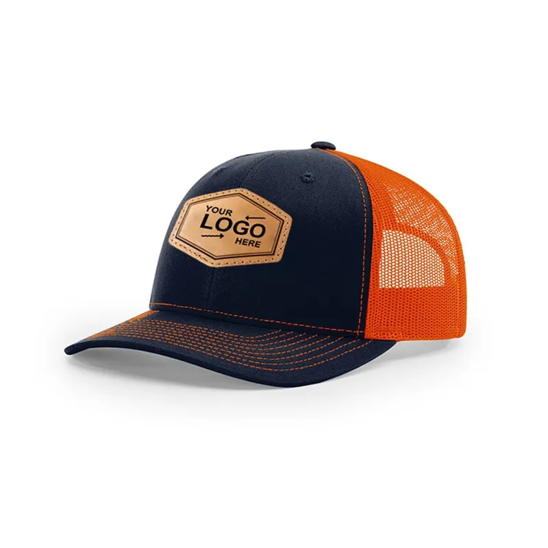 Leather Patch Trucker Hats 5