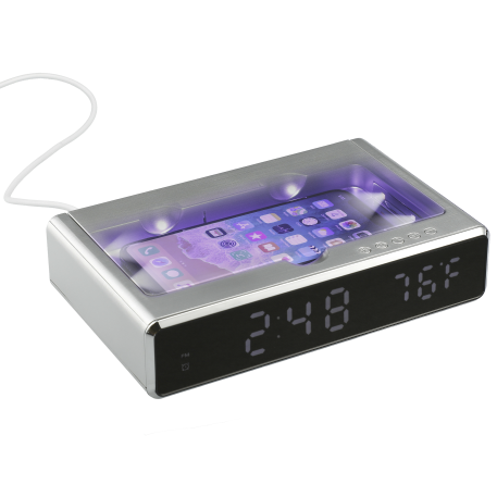UV Sanitizer Desk Clock with Wireless Charging 31