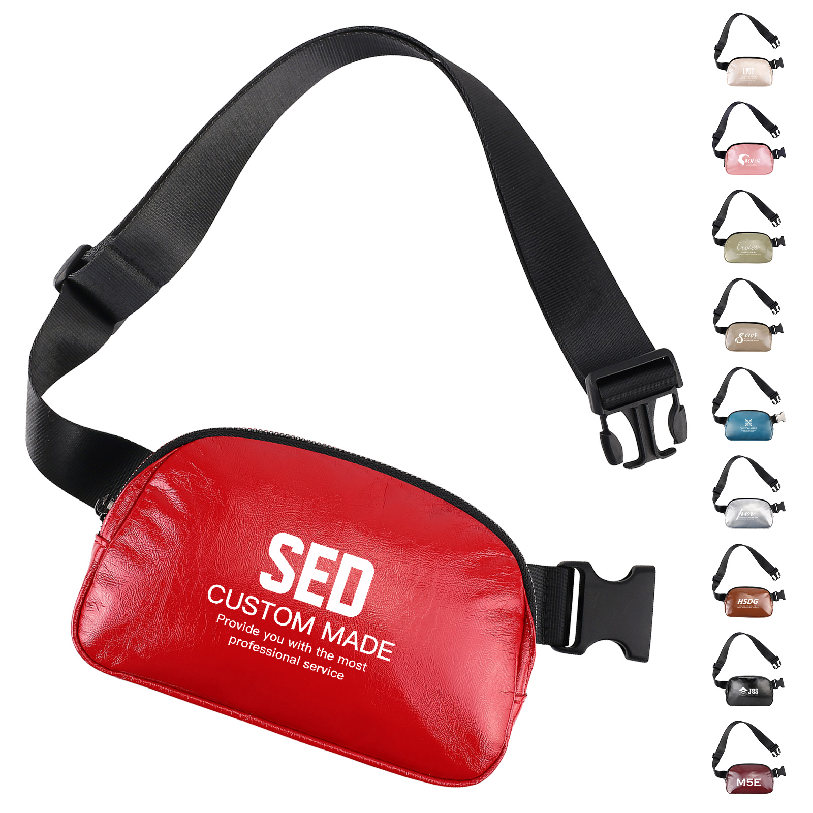 Waterproof Outdoor Leisure Leather Waist Bag Crossbody Bag 8