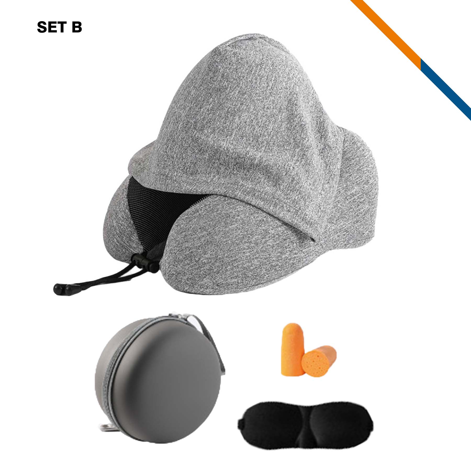 Bline Hooded U-shaped Neck Pillow 2