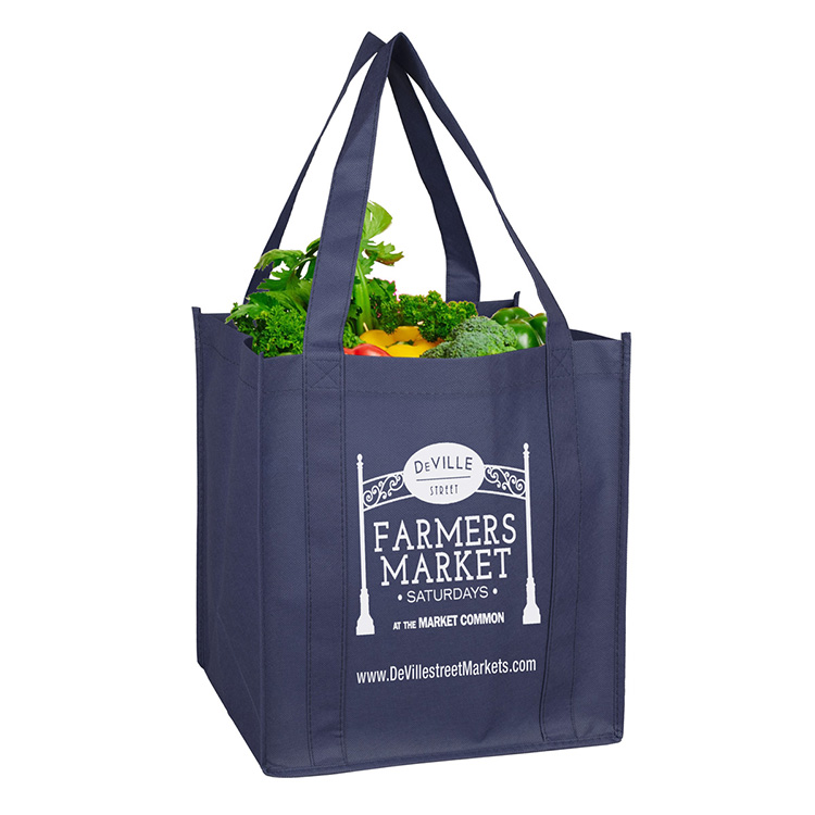 12-1/2"W x 13"H x 8"Gusset - "MEGA" Grocery Shopping Tote Bag 32