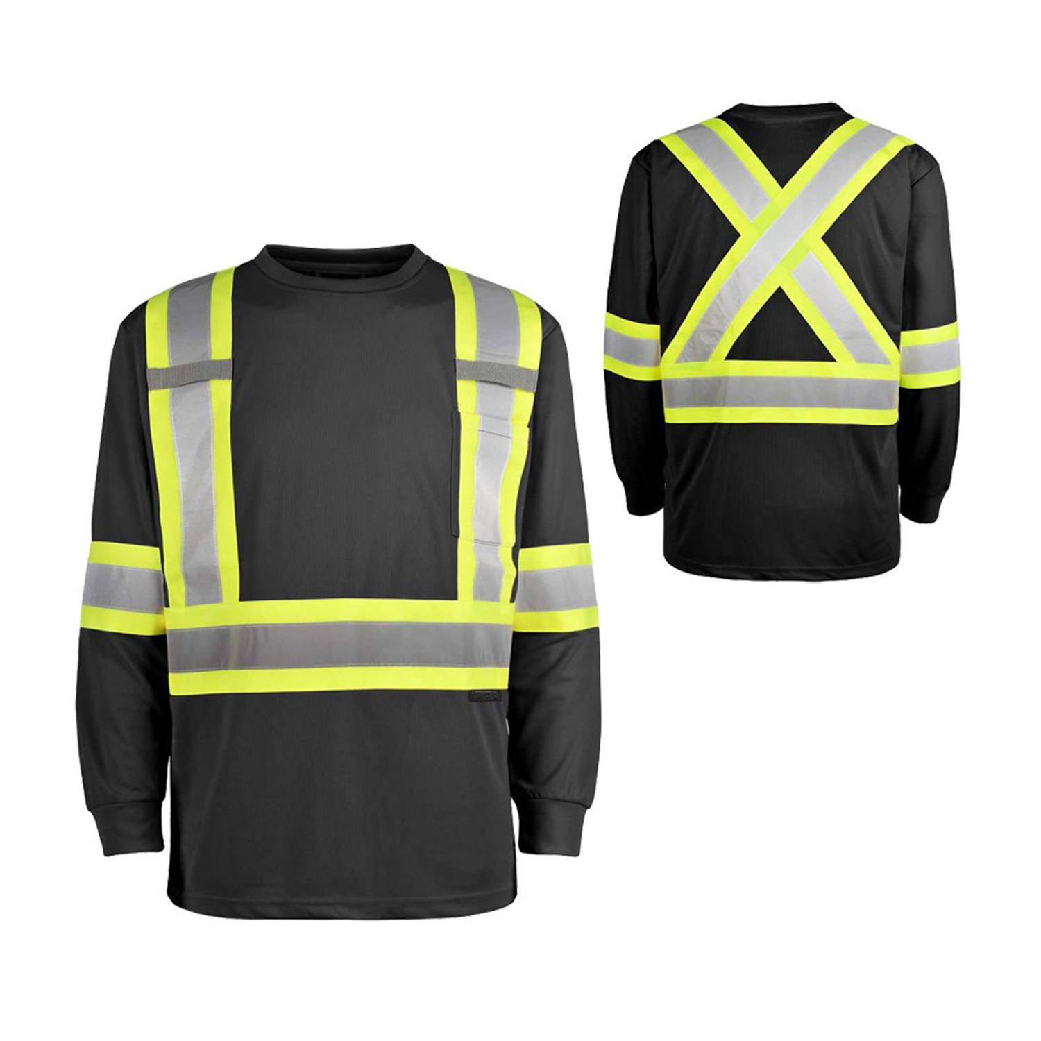 Hi-Vis Reflective Long Sleeve Safety Work Shirt 8
