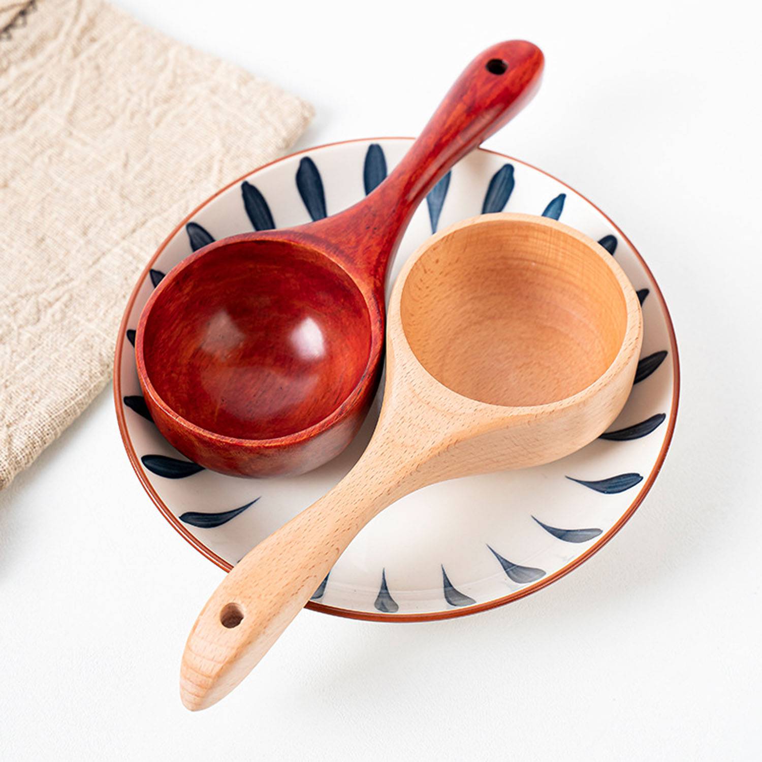Kitchen Round Serving Wooden Scoop 5