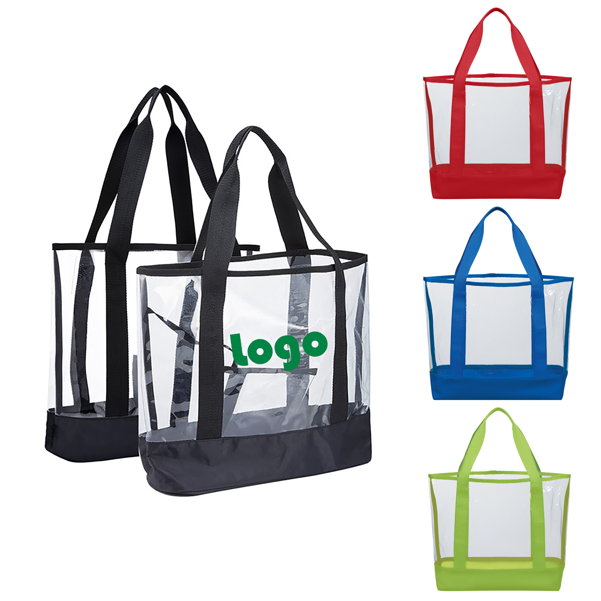 Clear PVC Plastic Tote Bag With Handles 5