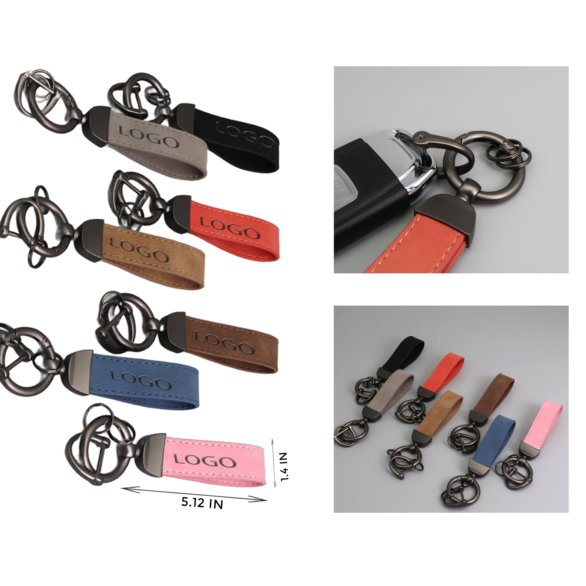 Stylish Cowhide Alloy key Chain 1