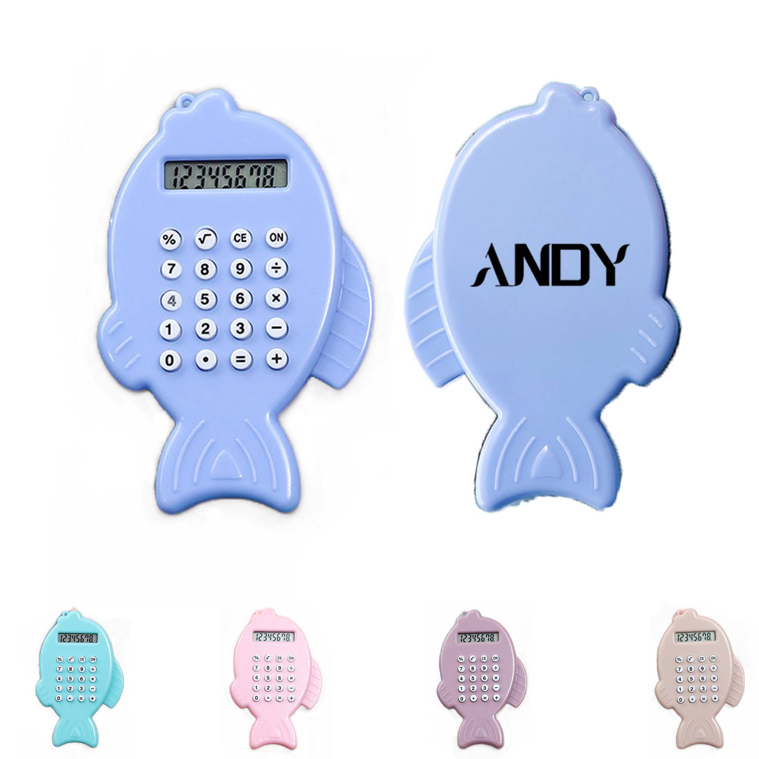 Fish Shaped Battery Calculator Key Chain 1