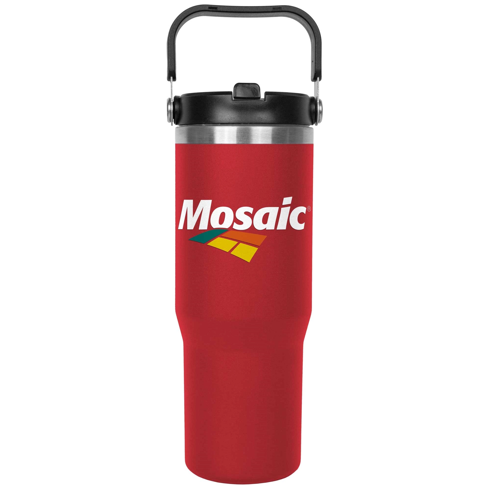 30oz. Stainless Steel Insulated Mug with Handle and Built-In 17