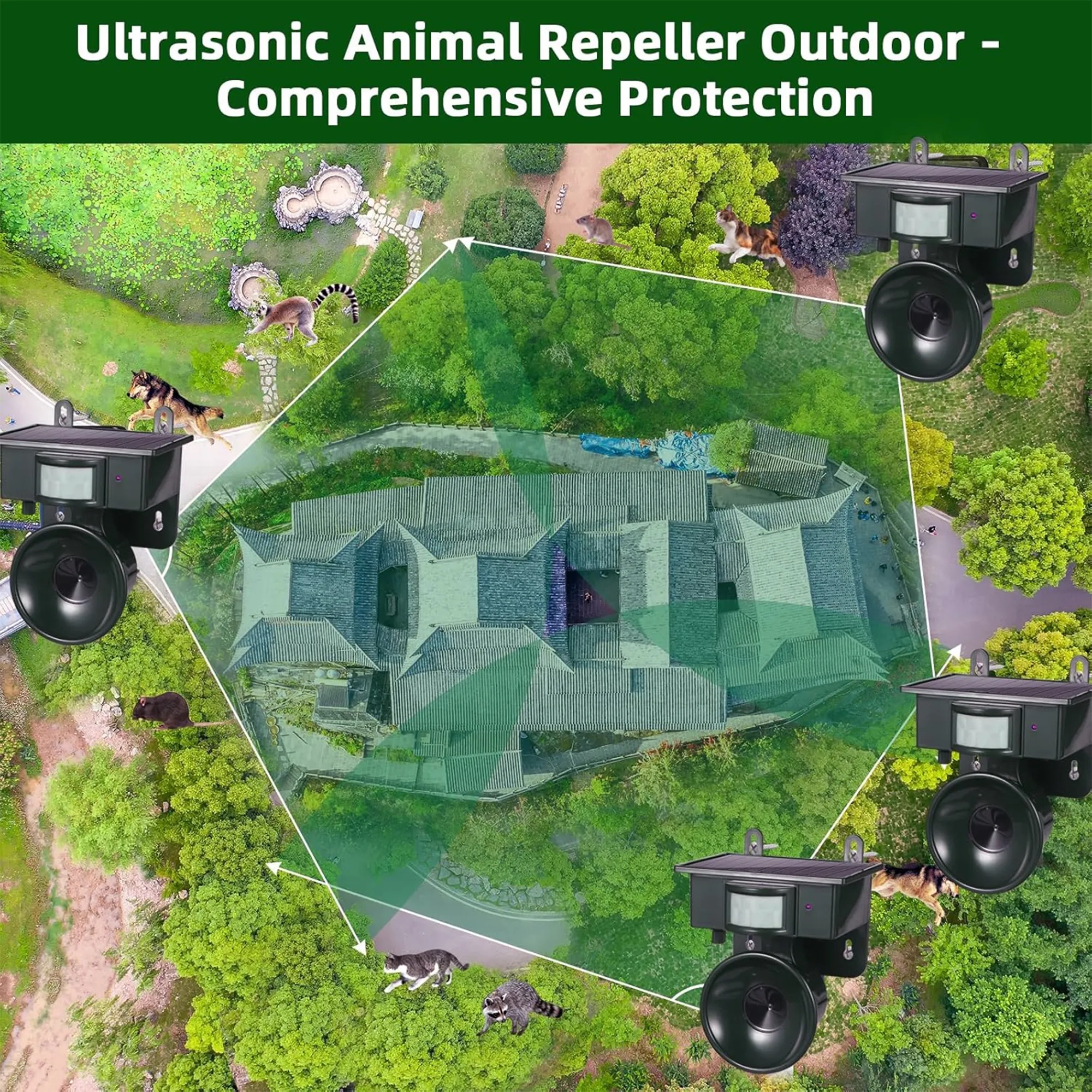 Solar-Powered Ultrasonic Animal Repeller 11