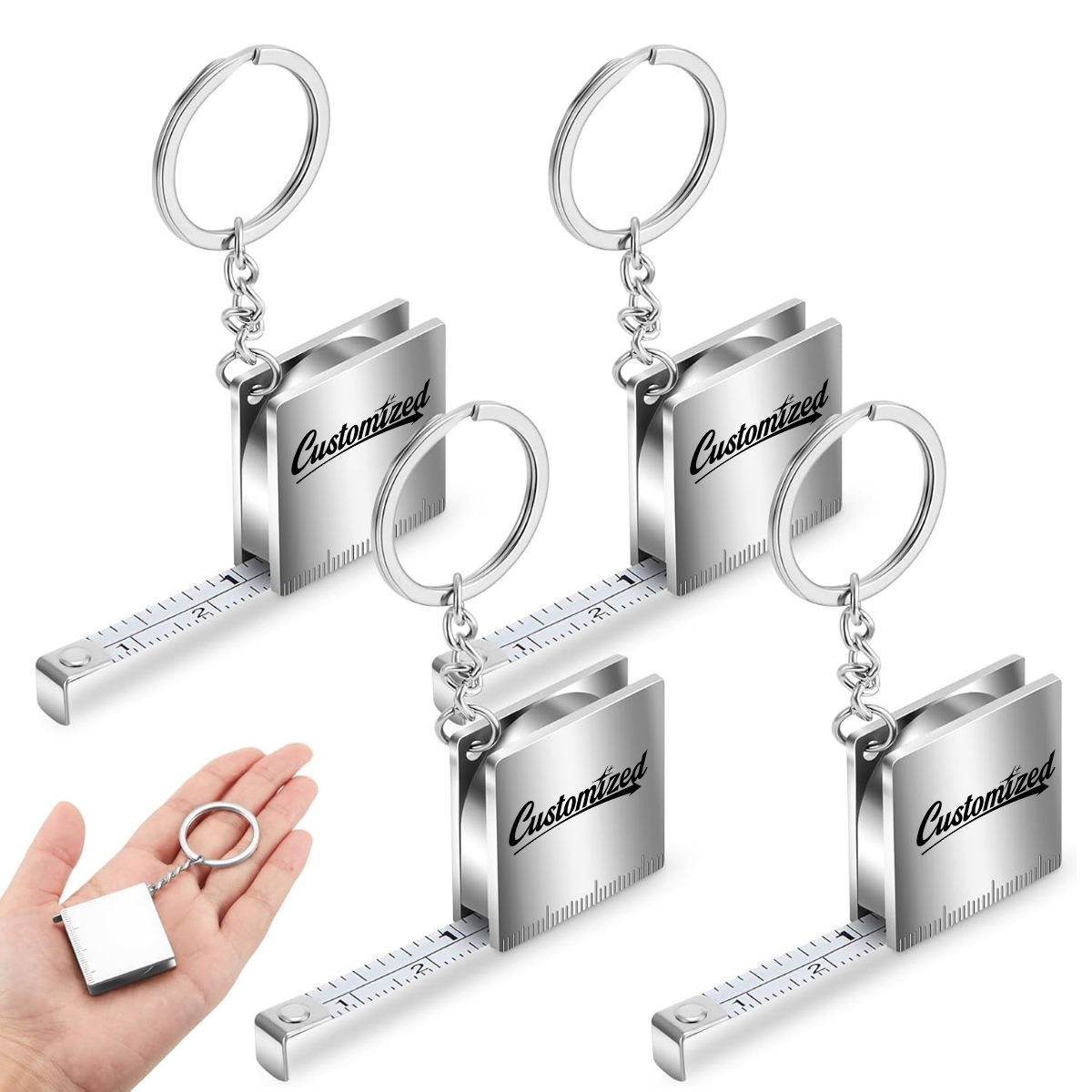 Retractable Keychain Ruler 2