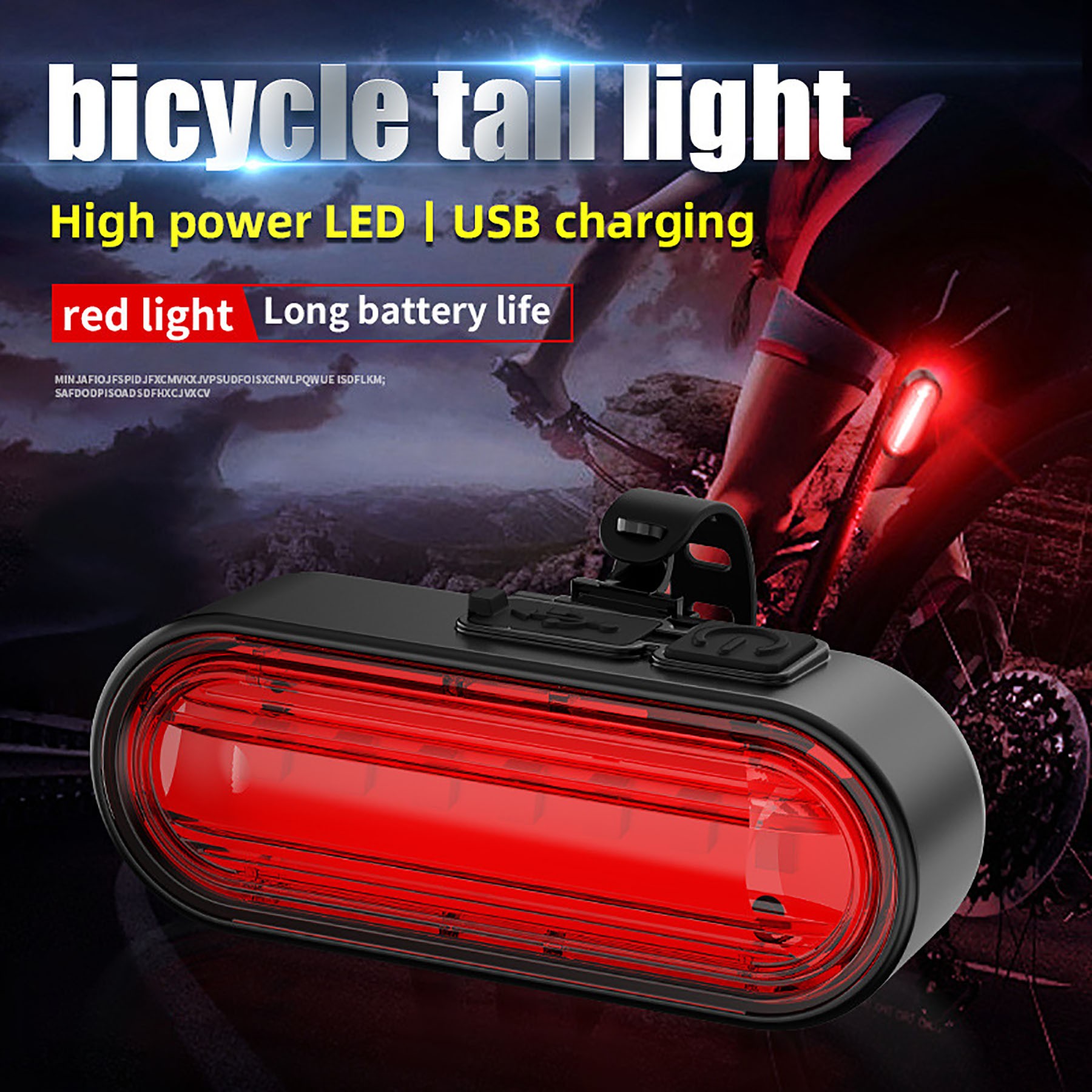 Mountain Bike Night Riding Rechargeable Tail Light 5