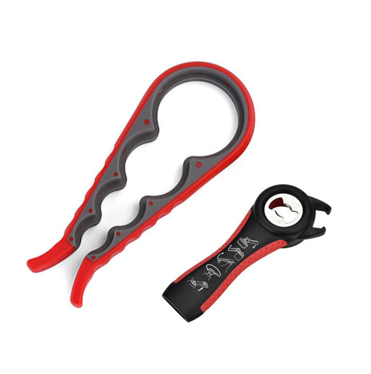 4-in-1 Multi Function Can Opener Bottle Silicone Handle 5
