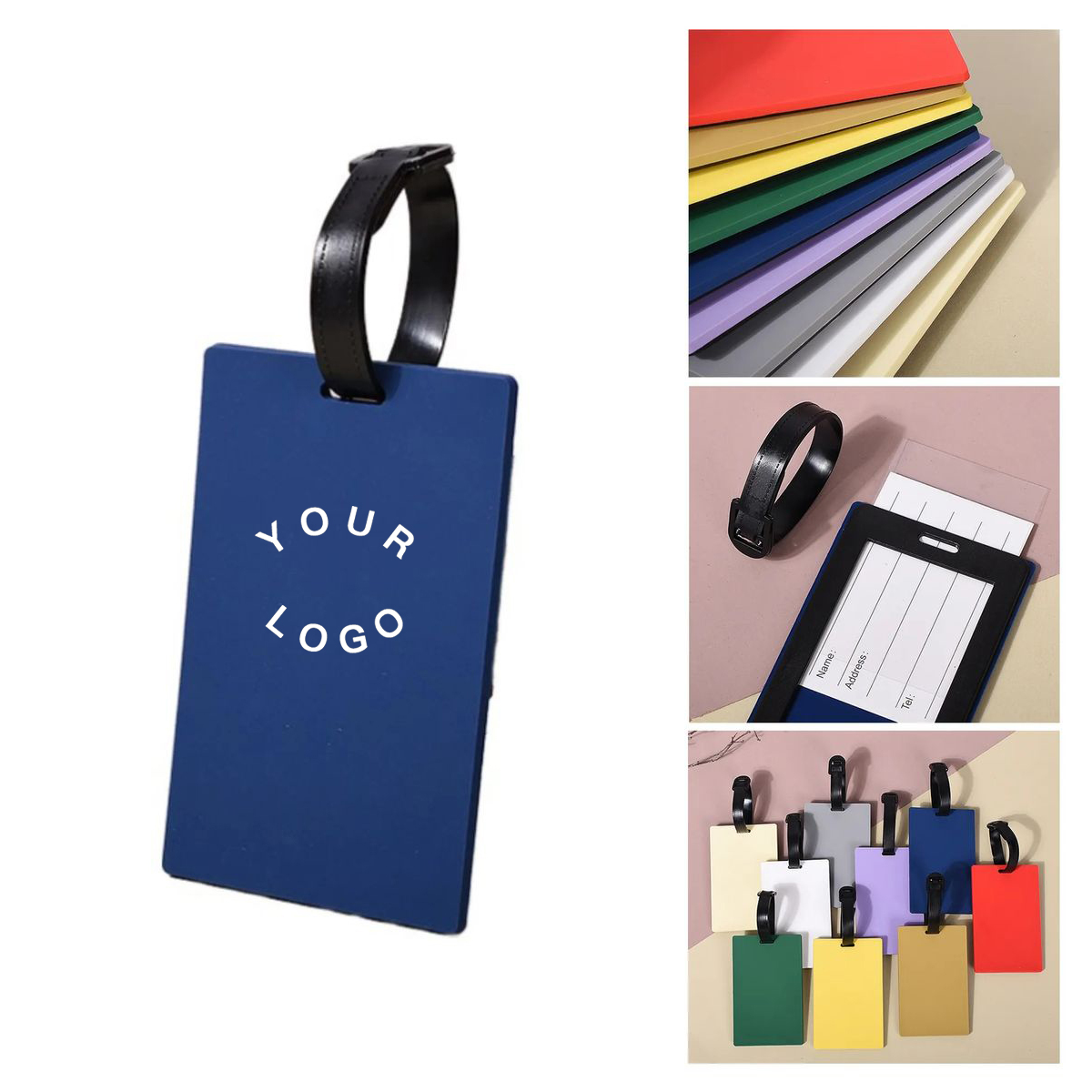 Soft Silicone Travel Tag with Secure Strap 4