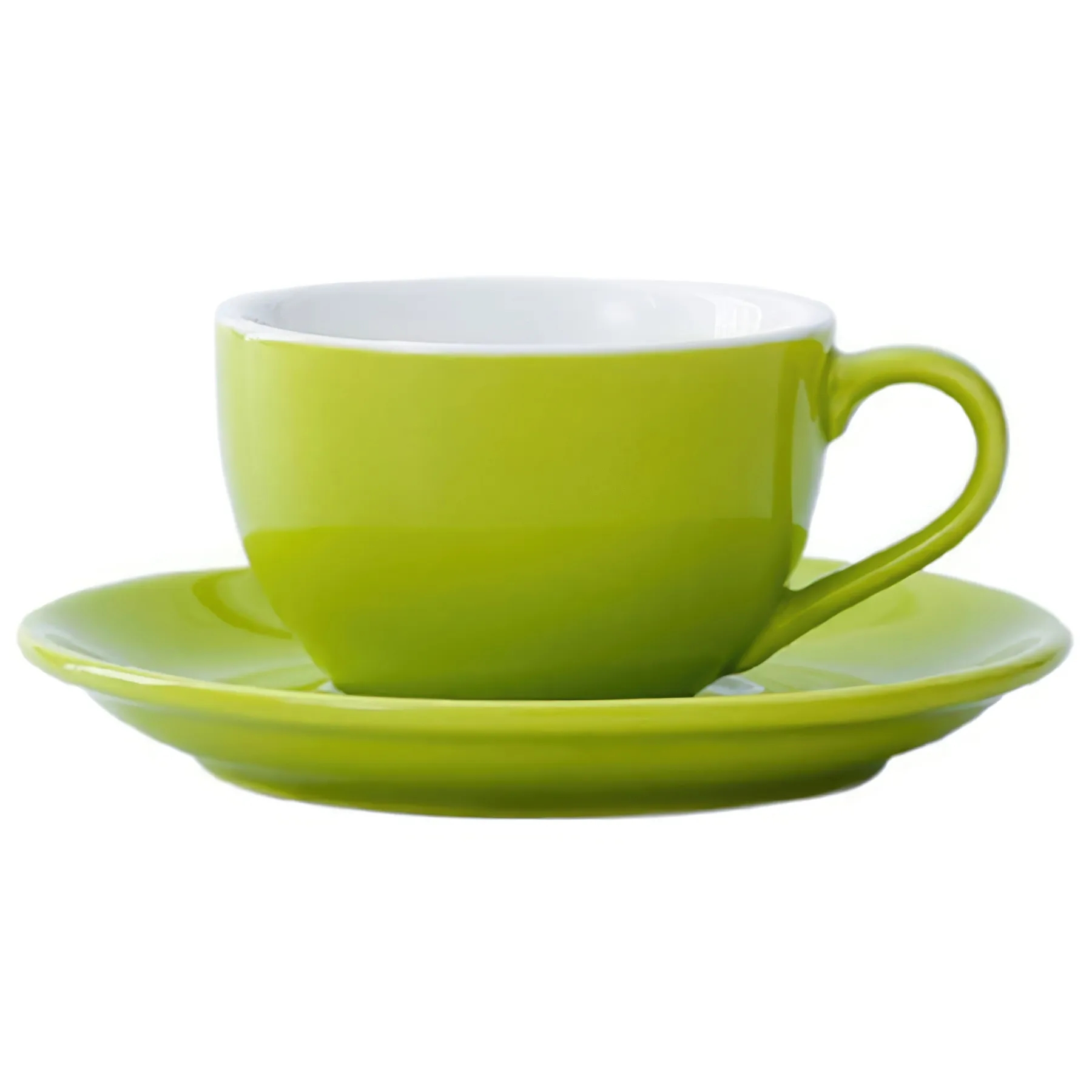 7oz Color Glazed Coffee Cup and Saucer Set 3
