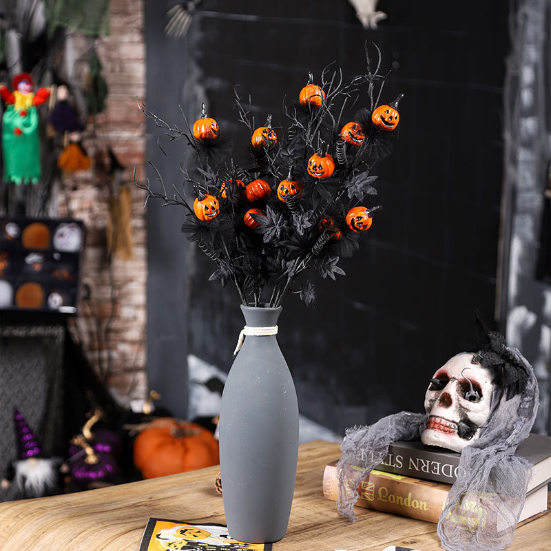 Spooky Halloween Black Pumpkin Bouquet 2