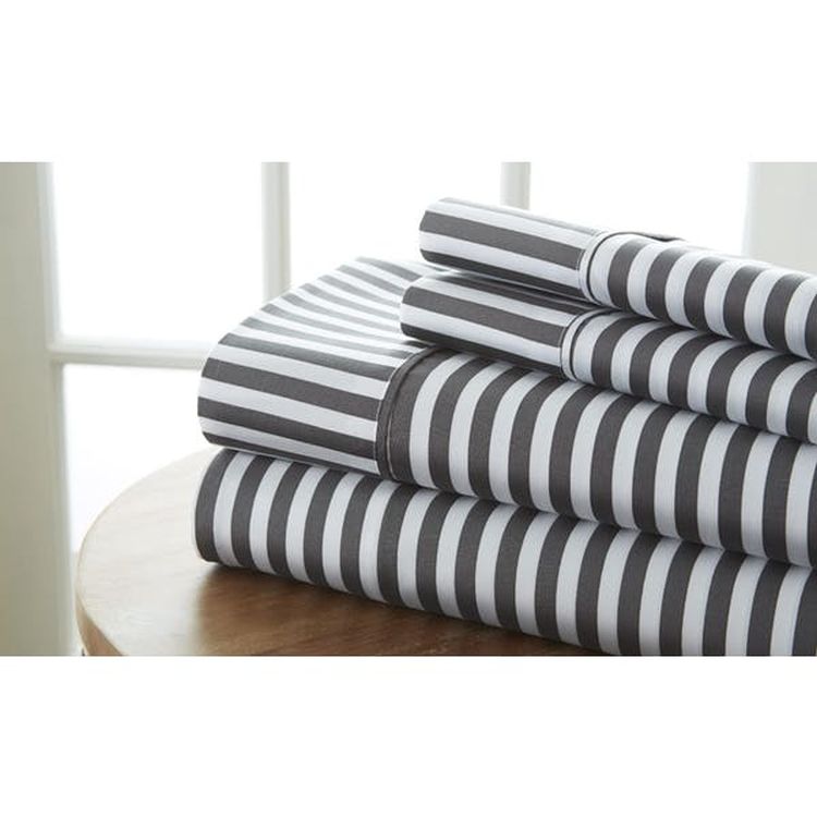Premium Sheet Sets - Gray Ribbon Cali King 4 Piece 2