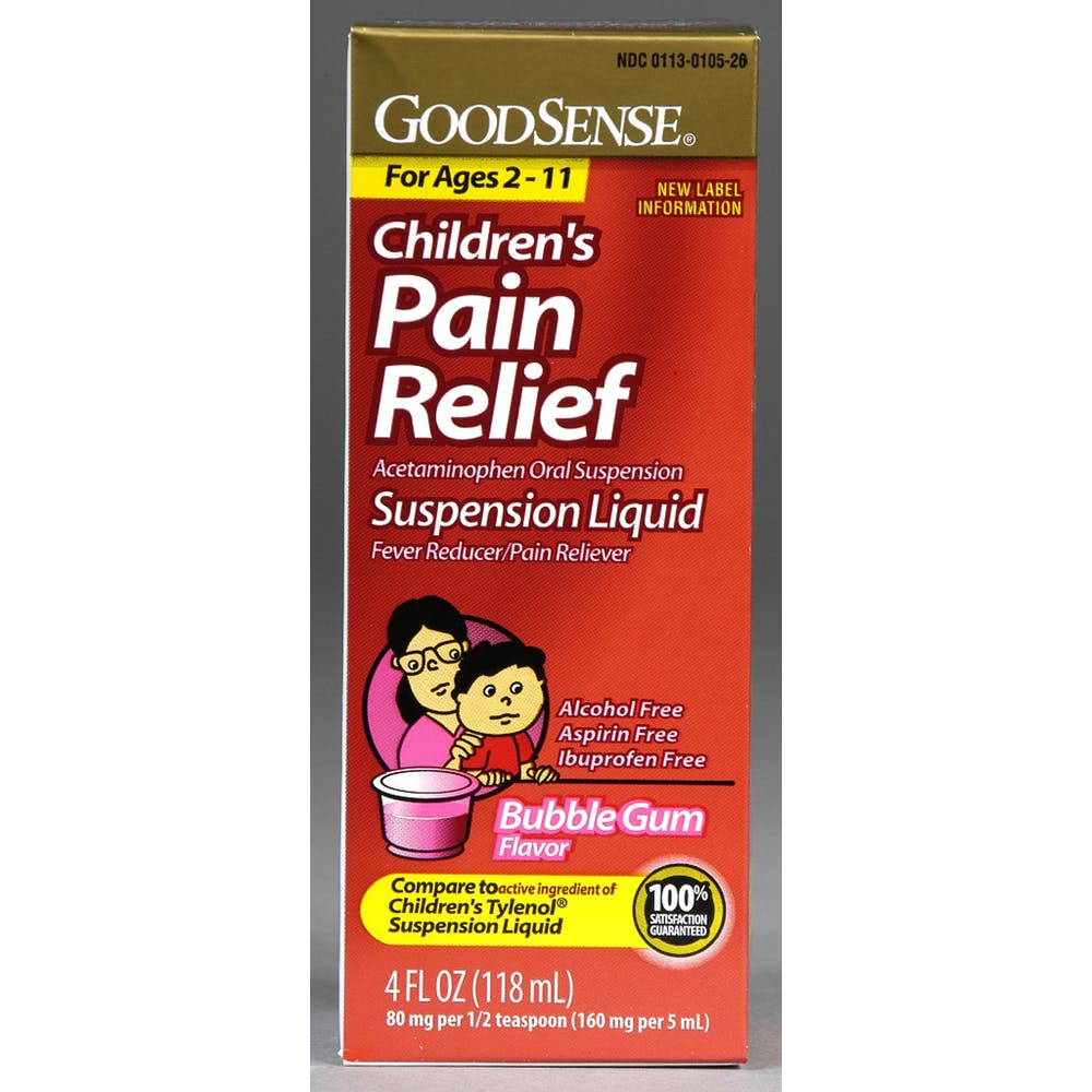 GoodSense Children's Pain & Fever Oral Suspension - Bubblegum 4 oz 1