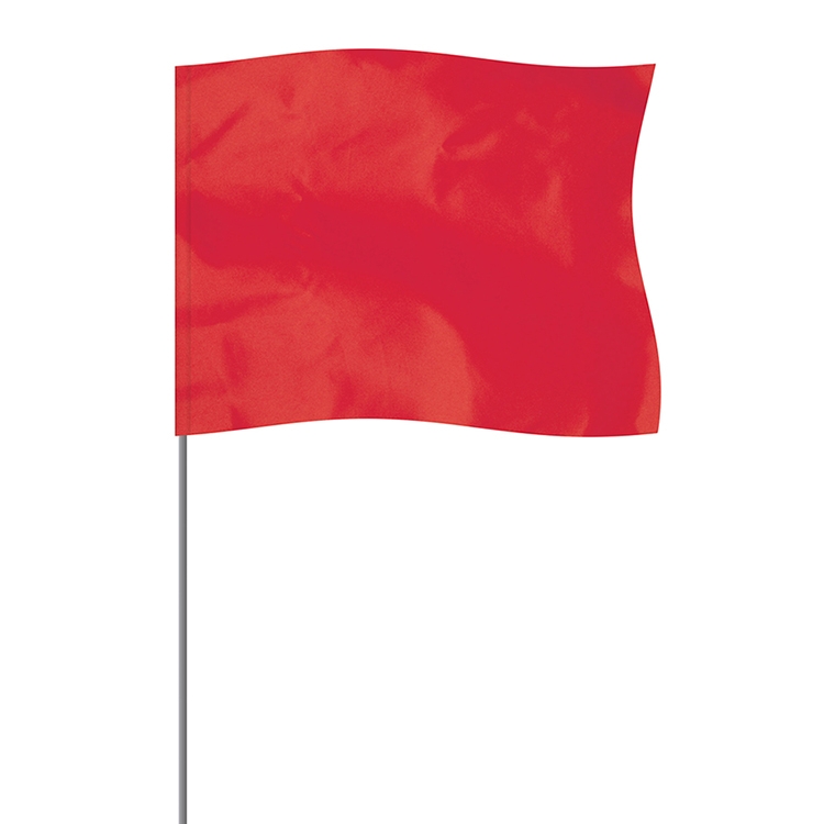 Red 4" x 5" Marker Flag on a 36" Wire 3