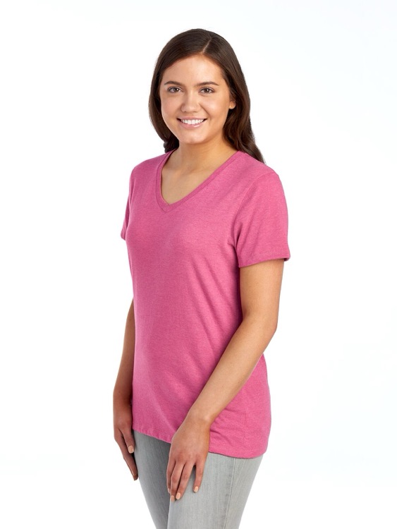 JERZEES Premium Blend Combed Ring-Spun Ladies' V-Neck T-Shirt 23