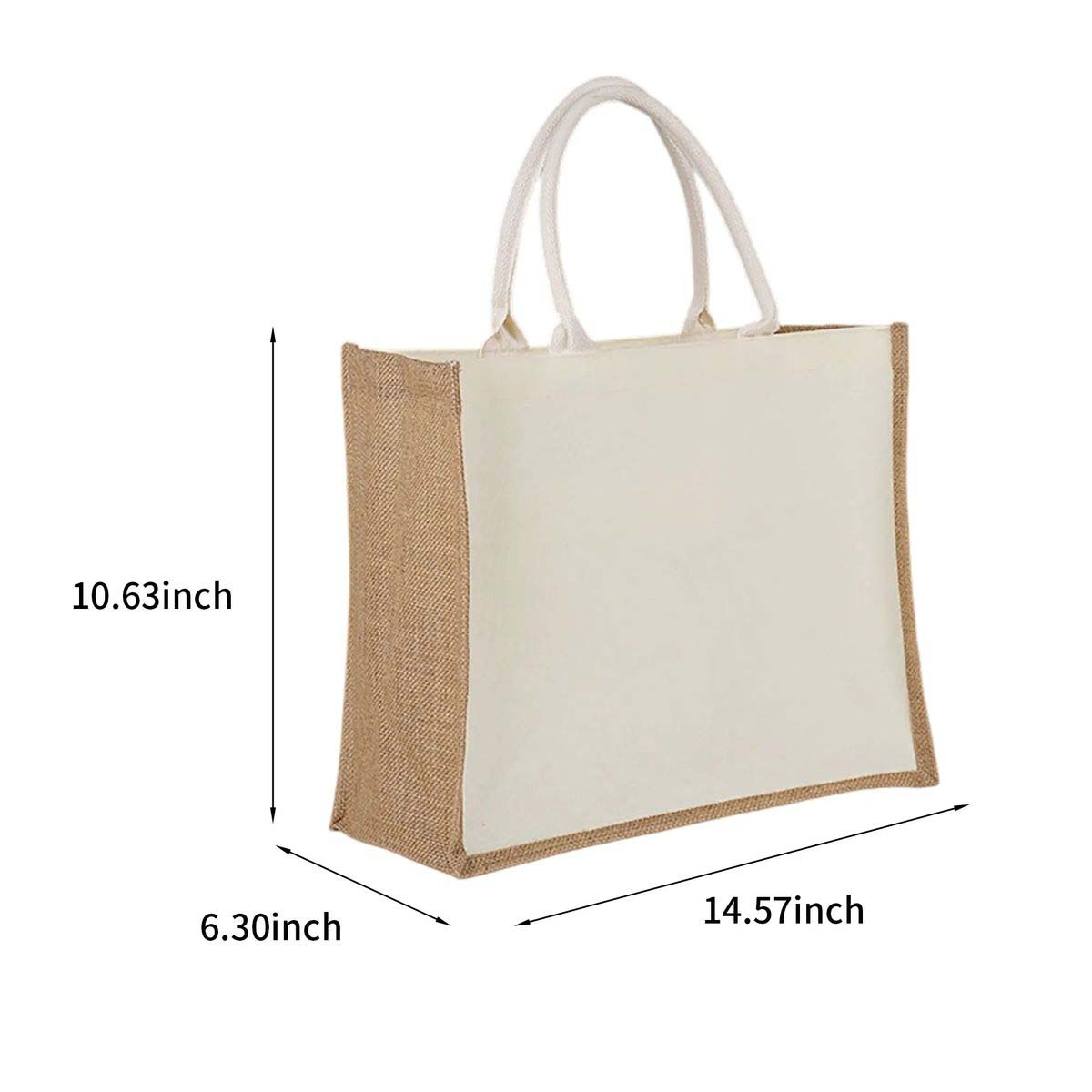 Eco Jute Tote Bag 14.6 Inches Spacious 5