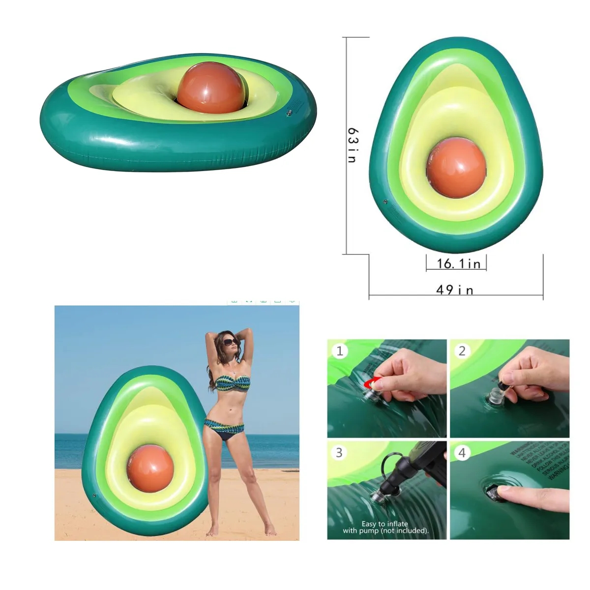Lounge Raft Ice Cream Inflatable Pool 4