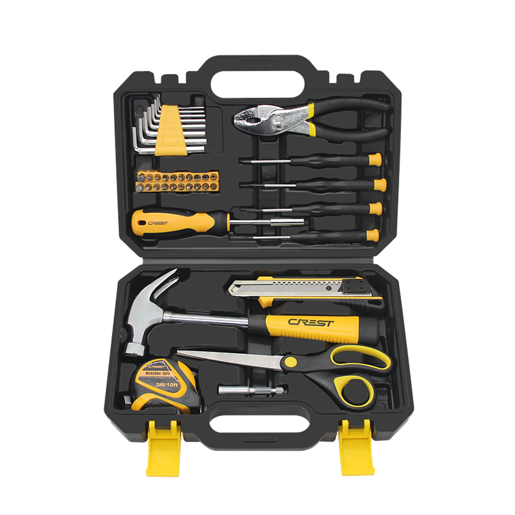 HandyPro 40pc Household Toolbox Set with Hammer, Screwdrivers, and Tape Measure 3