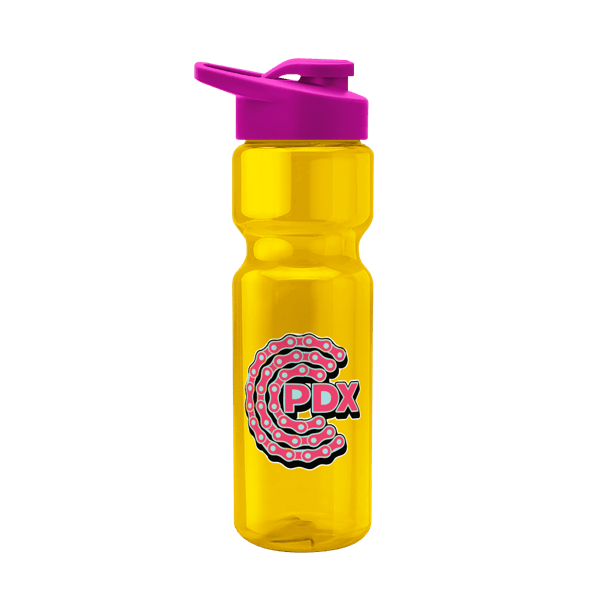 Blazer 28oz Transparent Bike Bottle w/Drink-thru Lid 2490