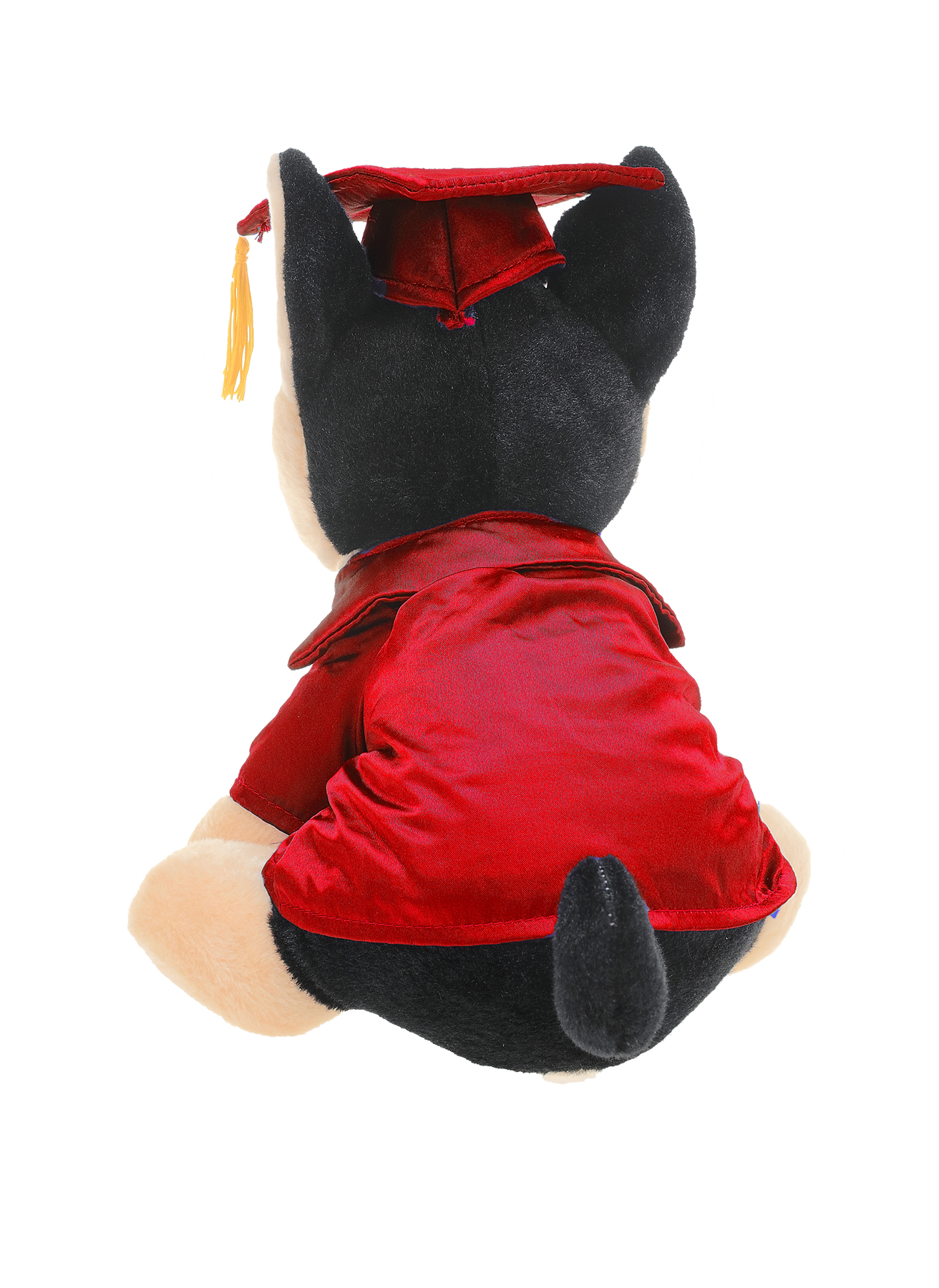 Soft Plush Sitting German Shepard with Graduation Cap & Gown 3