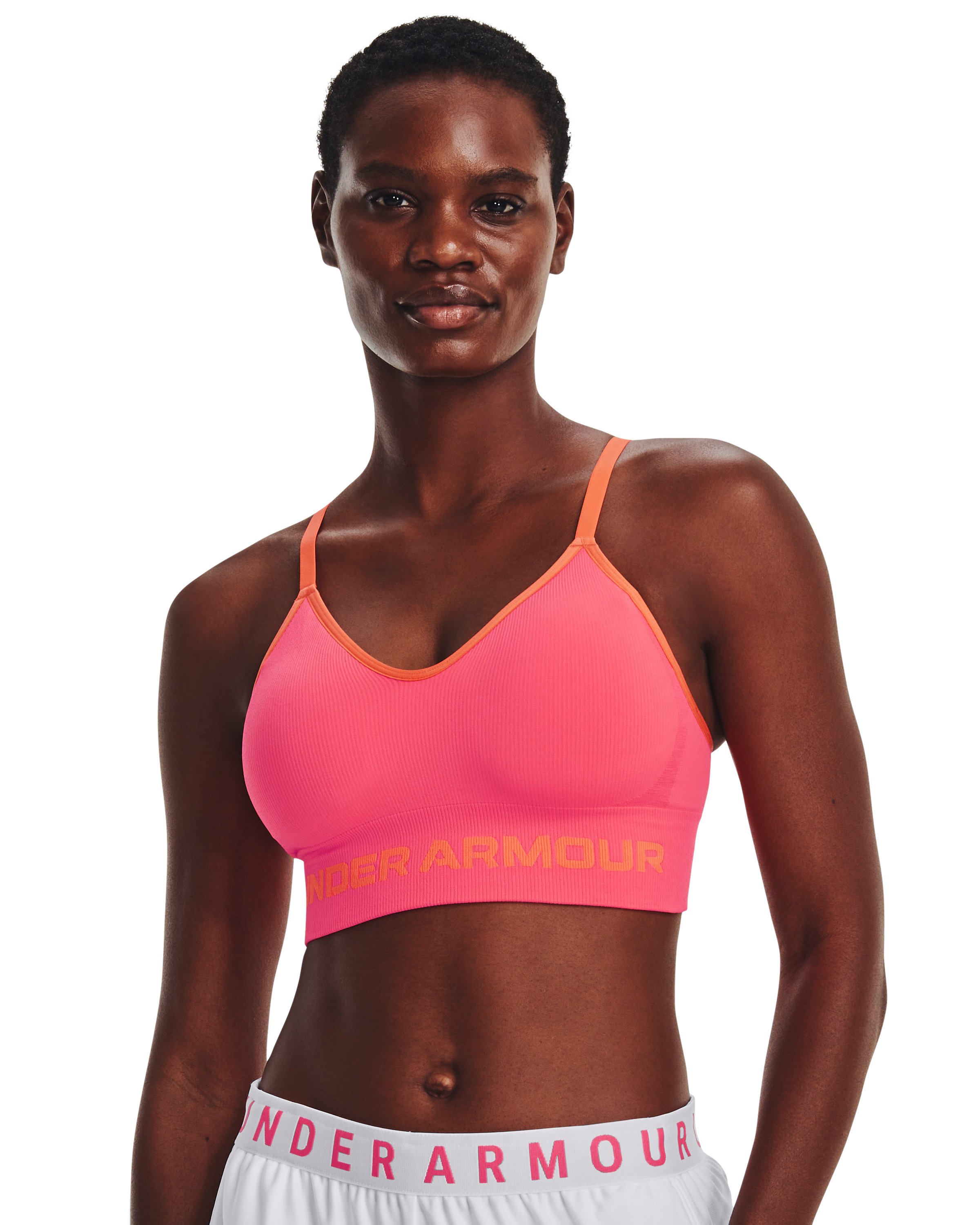 Women's UA Seamless Low Longline Rib Sports Bra  8