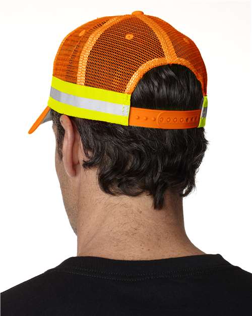 Trucker Reflector High-Visibility Constructed Cap - TR102 6