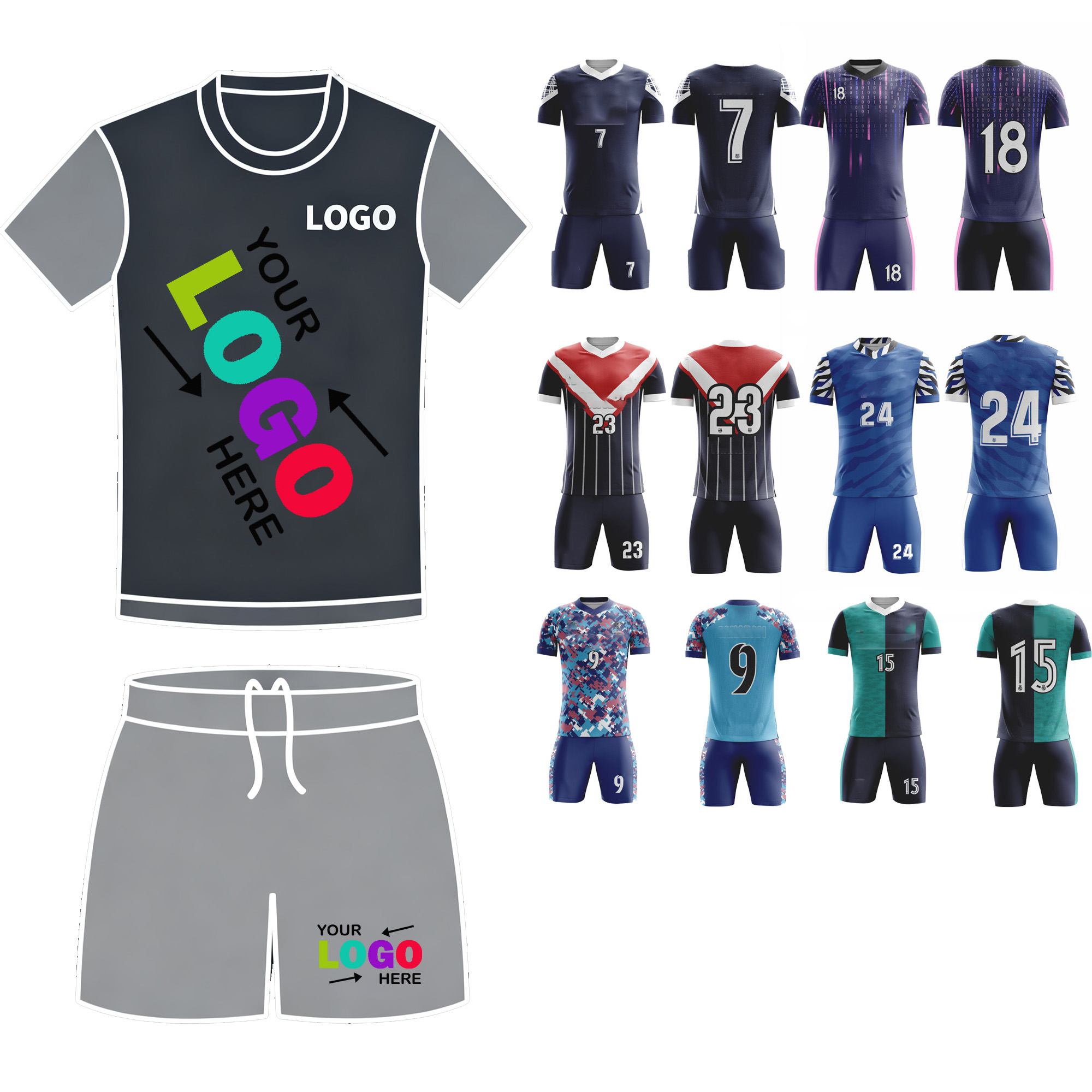 Customized Team Number Sports Jersey Uniform For Team Games 2