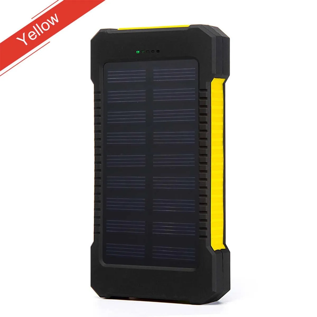 10,000-mAh Solar Power Bank W/ Flashlight compass Carabiner 7