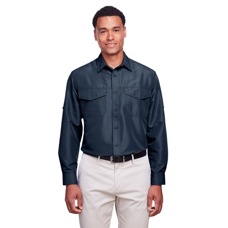 Harriton Men's Key West Long-Sleeve Performance Staff Shirt 4