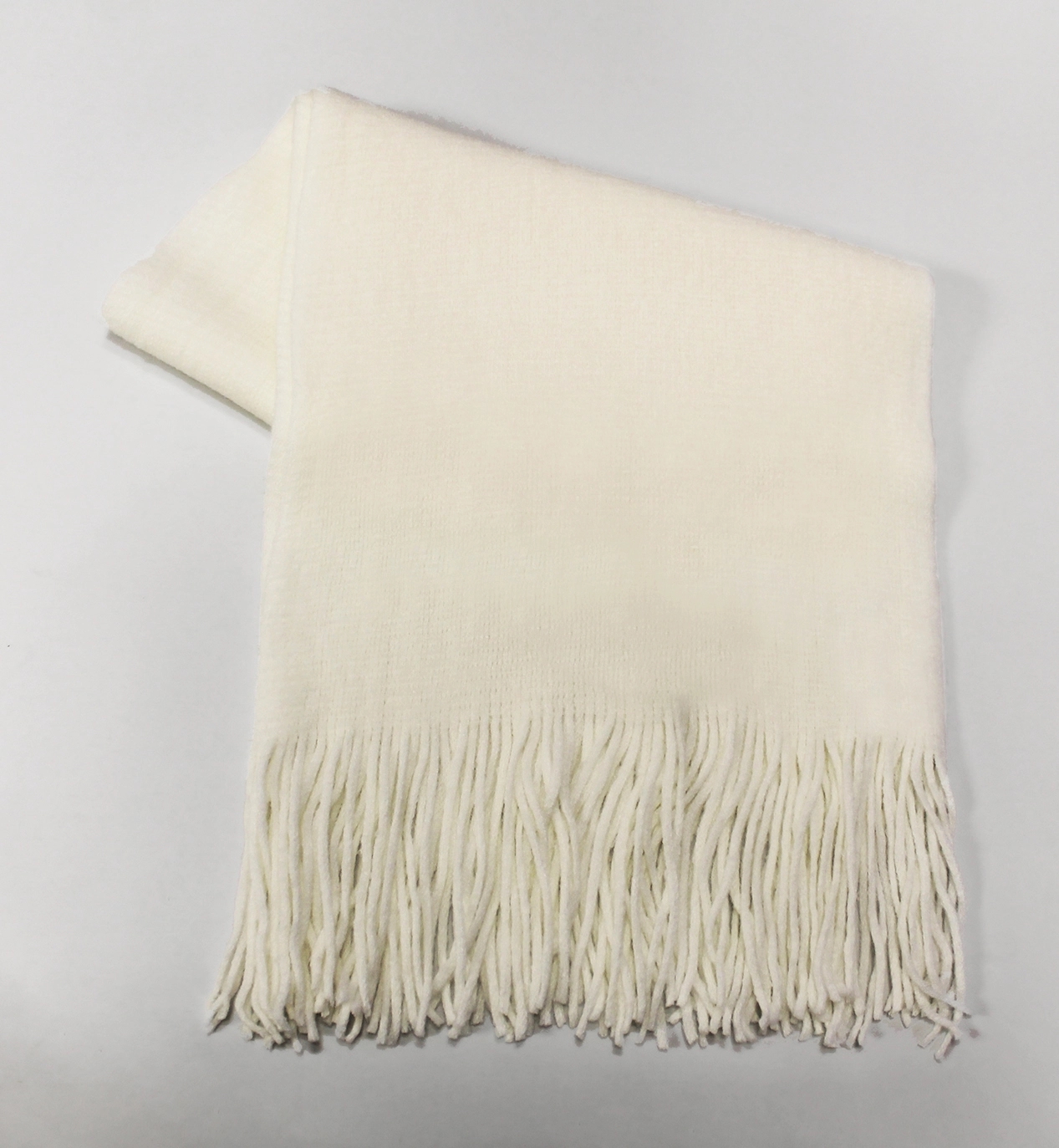 Boucle fringed scarf