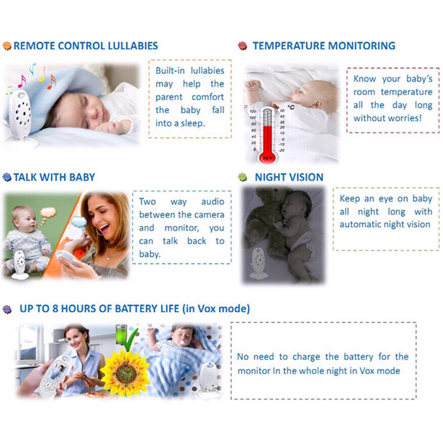 Night Vision Wireless Baby Monitor 6