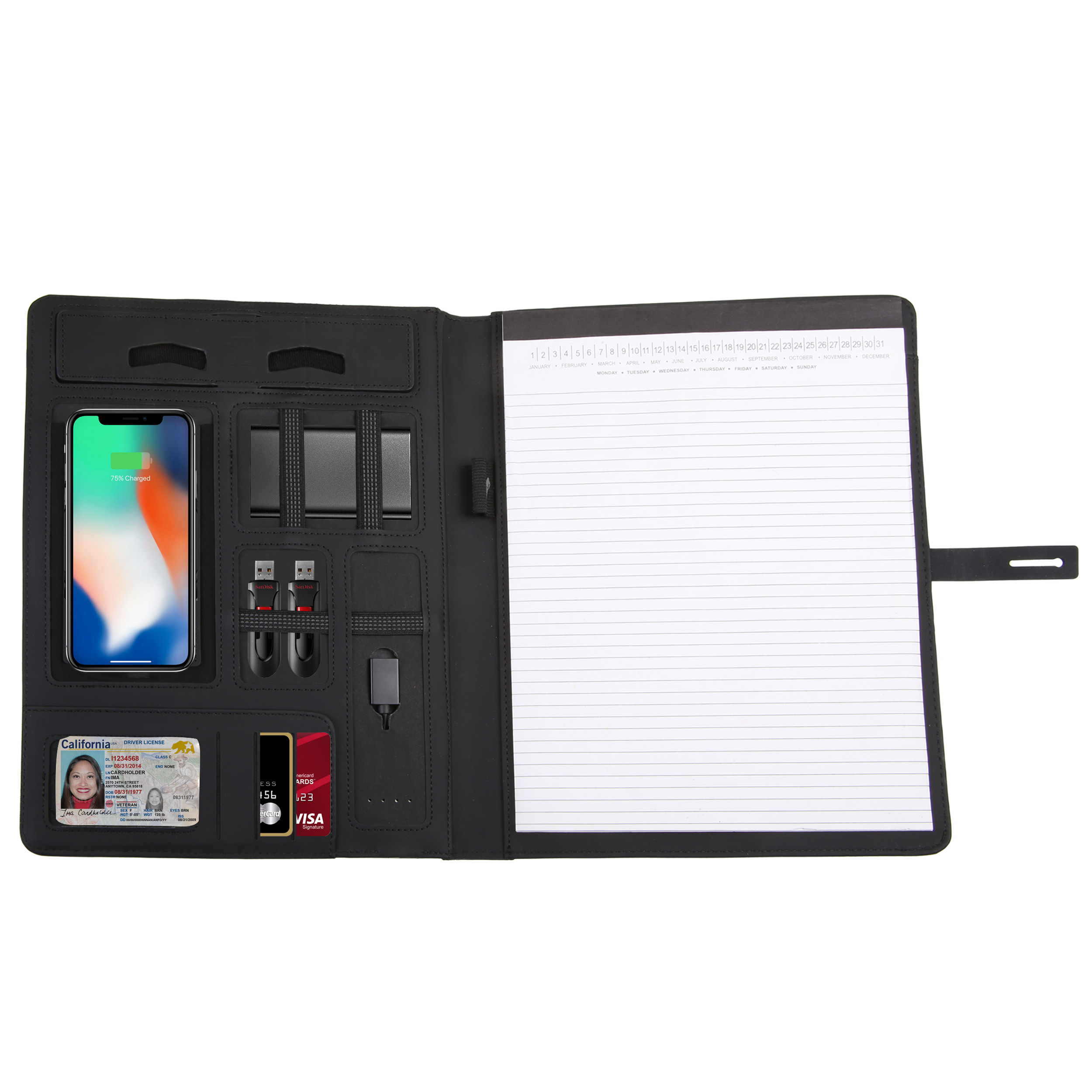 Orion - Powerbank Journal Padfolio w/ Wireless Charging 2