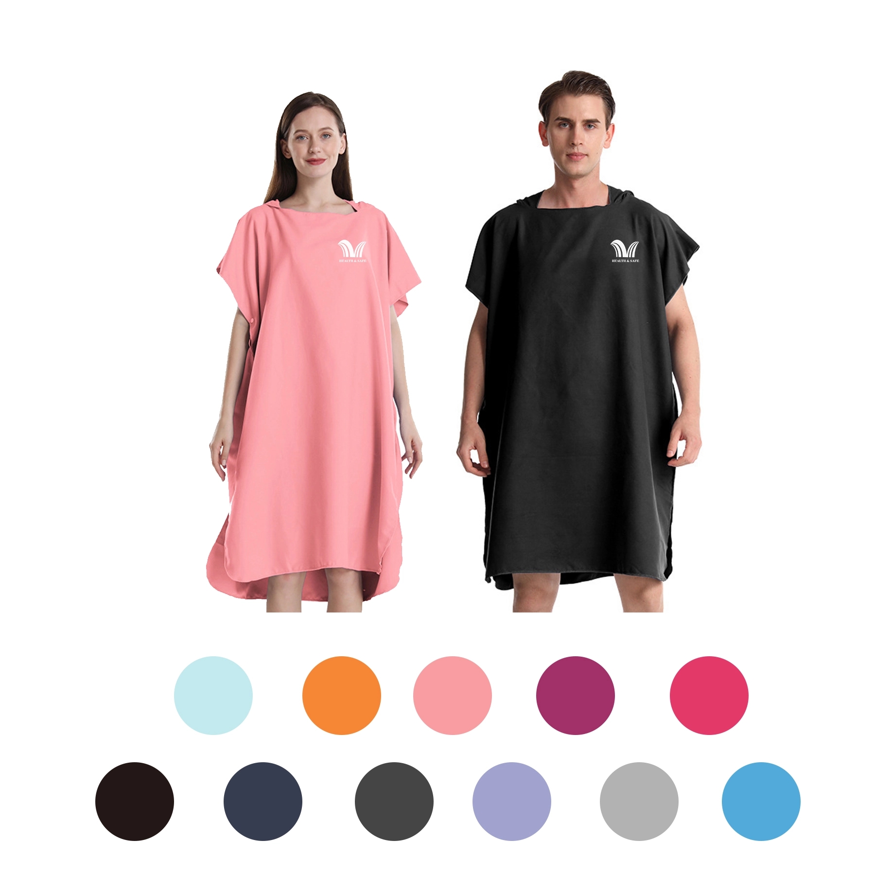 Surf Poncho Changing Beach Towel Robe With Hood 1