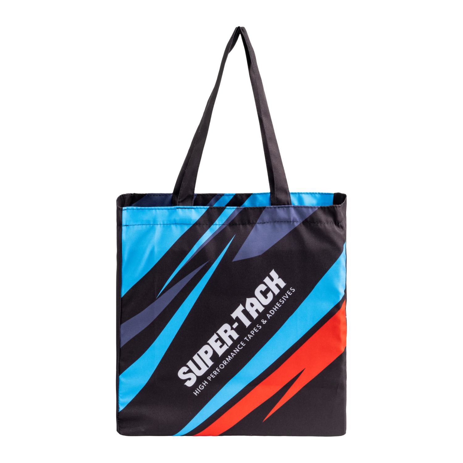 8 Oz. Sublimated Poly Canvas Shopping Tote Bag w/ Gusset (14" x 16" x 4")