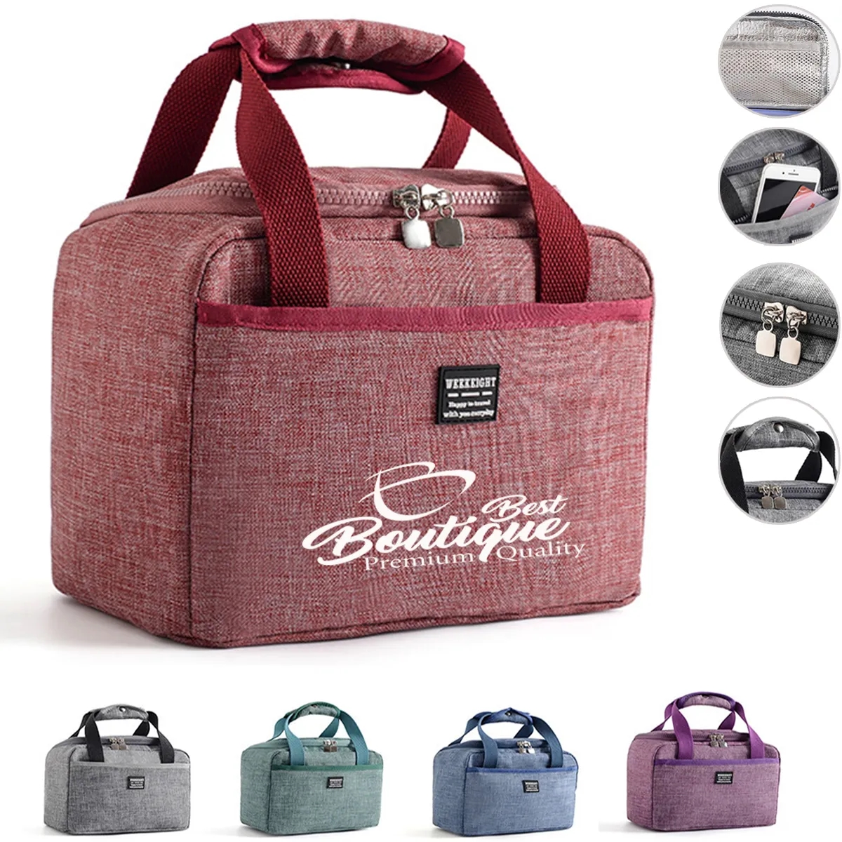 Reusable Functional Thermal Insulated Tote Bag with Handle 2
