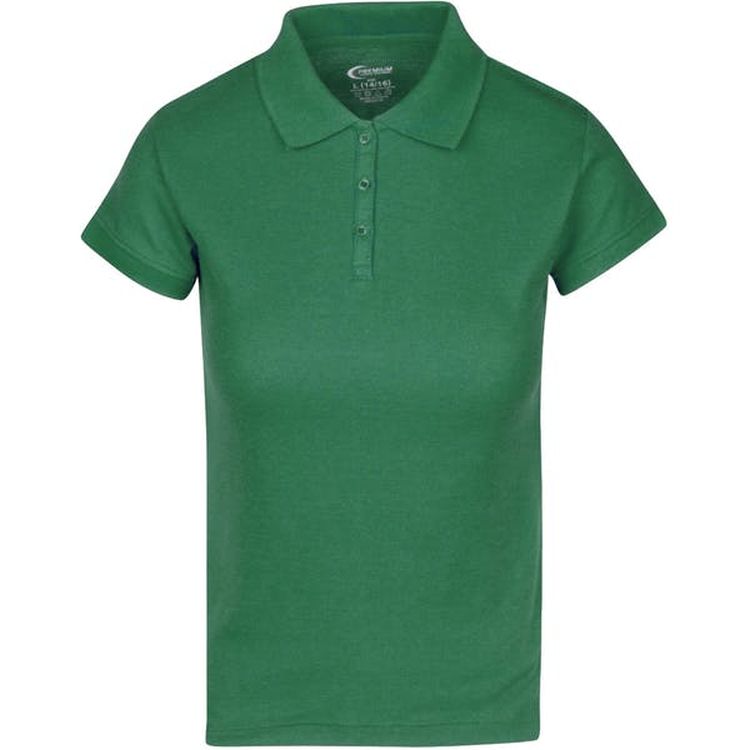 Juniors' Polo Uniform Shirts - Hunter Green Size 2XL 2