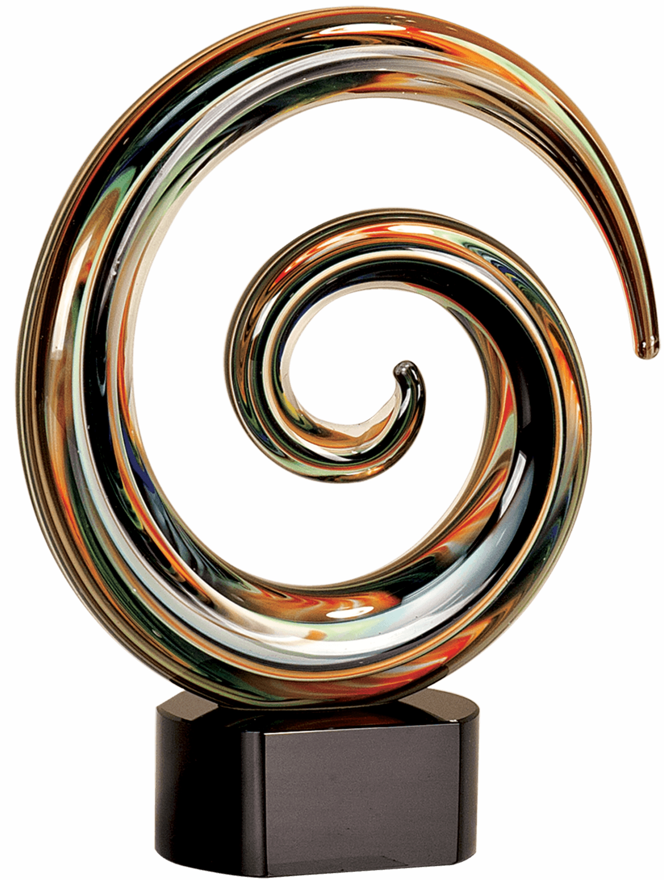 9 1/4" Swirl Art Glass Award 3
