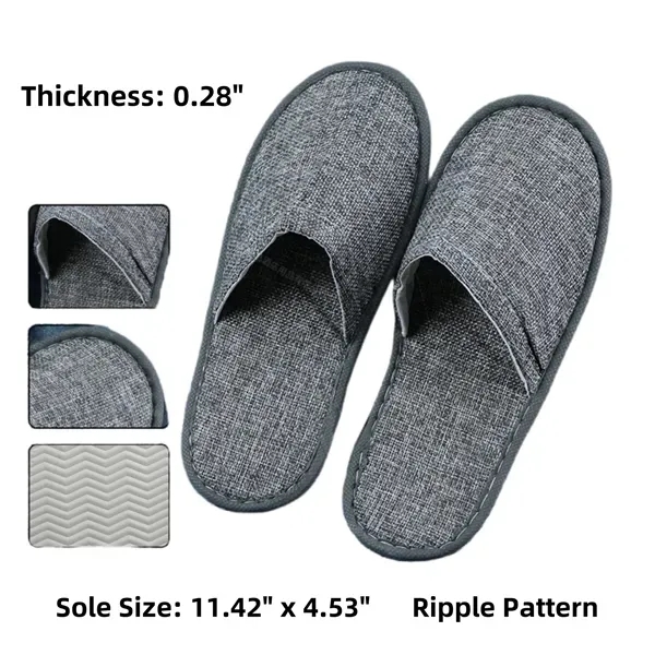Disposable Linen Slippers - Premium Quality Comfort 11