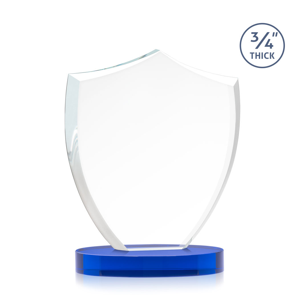 Scudo Shield VividPrint™ Award on Alberton Base - Blue 3